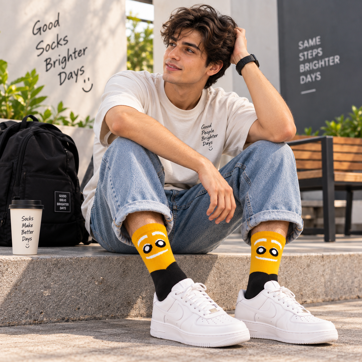 Smile socks pack of 5