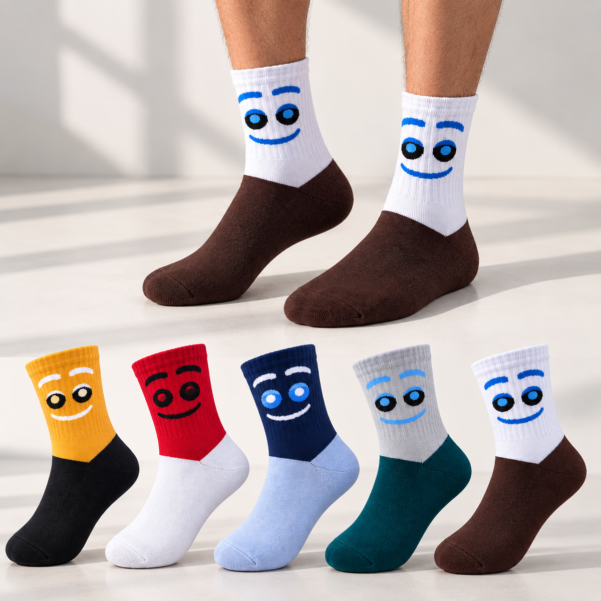 Smile socks pack of 5